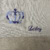 Embroidered Floral Crown Jute Bag - Image 2